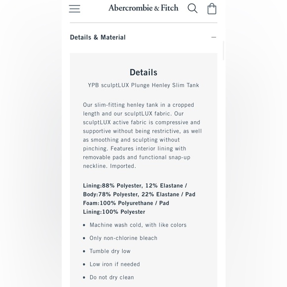 Abercrombie and Fitch Plunge Henley Slim Tank - Picture 5 of 6